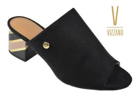 Tamanco mule Vizzano 6291.734 salto grosso baixo sapato feminino Tamanco mule Vizzano 6291.734 salto grosso baixo sapato feminino