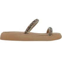 Tamanco Papete Feminino Casual Tiras com Strass Moleca 5469.118 Tamanco Papete Feminino Casual Tiras com Strass Moleca 5469.118