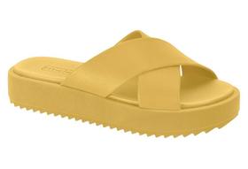 Tamanco Papete Feminino Moleca Slide Tiras Plataforma Flat