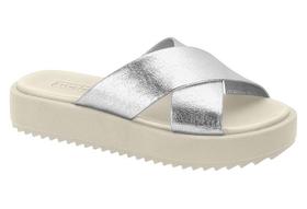 Tamanco Papete Feminino Moleca Slide Tiras Plataforma Flat