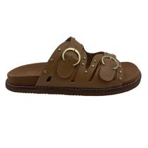 Tamanco Papete Offline com Fivela Bege 24112 - Ambar 38