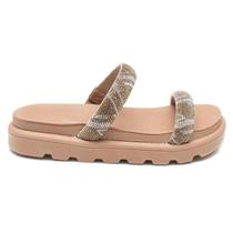 Tamanco Papete Rasteira Feminino Salto Baixo 2 Tiras Strass Vizzano 6459.110 Tamanco Papete Rasteira Feminino Salto Baixo 2 Tiras Strass Vizzano 6459.110