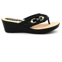 Tamanco Piccadilly 540379 Salto Anabela Dedo Fivela Feminino