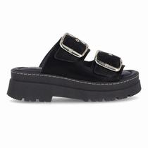 Tamanco Piccadilly Feminino Plataforma Dupla Fivela tamanho:35cor:PRETO