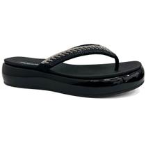 Tamanco Piccadilly Flatform Conforto 459006 Preto