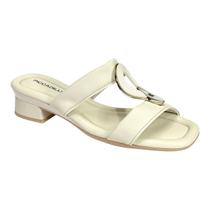 Tamanco Piccadilly Lucia Salto Médio 475012 Off White