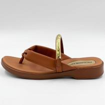 Tamanco Piccadilly Rasteira com Metalizado Feminino