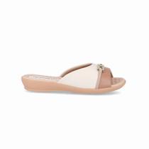 Tamanco Piccadilly Salto Anabela Feminino Cor Off White