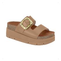 Tamanco Plataforma Anabela Slide Papete Feminino Alta Moleca