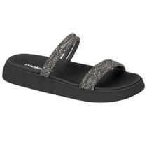 Tamanco Plataforma Baixa Feminino Moleca 5469.135 Strass