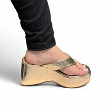 Tamanco Plataforma Dourado Vizzano 6559206