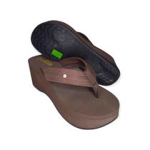 Tamanco Plataforma DuRio Tijuca Marrom Feminino 37001