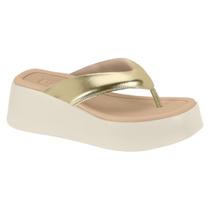 Tamanco Plataforma Feminino Metalizado Beira Rio Conforto 8530.100.14710