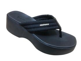 Tamanco Plataforma Moleca Chinelo Dedo Anabela Meia Pata cor:pretotamanho:37 Tamanco Plataforma Moleca Chinelo Dedo Anabela Meia Pata cor:pretotamanho:37