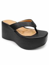 Tamanco Plataforma Preta Feminina Vizzano Estilo Moderna - Tamanco Plataforma Preta Feminina Vizzano Estilo Moderna -