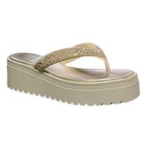 Tamanco Ramarim Feminino Flatform Tiras Strass 24-45231