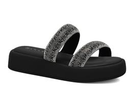 Tamanco Ramarim Flatform Com Tiras De Strass 2439207