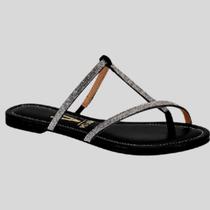 Tamanco Rasteira Feminina Strass Tiras Brilhantes Vizzano 6371.373.7286 Tamanco Rasteira Feminina Strass Tiras Brilhantes Vizzano 6371.373.7286