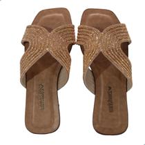 Tamanco Rasteira Feminino Melshoes T/010 Bronze Tamanco Rasteira Feminino Melshoes T/010 Bronze
