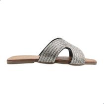 Tamanco Rasteira Feminino Melshoes T/010 Prata Tamanco Rasteira Feminino Melshoes T/010 Prata