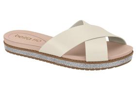 Tamanco Rasteira Strass Beira Rio 83211600 Feminino