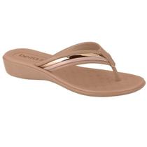 Tamanco Rasteirinha Feminino Anabela Beira Rio Original Nude