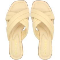 Tamanco Rasteiro Via Scarpa Tira Cruzada Acolchoada Feminino