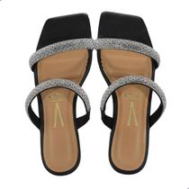 Tamanco Rasteiro Vizzano Cristal Preto Tamanco Rasteiro Vizzano Cristal Preto
