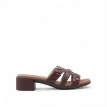 Tamanco Salto Bloco Couro