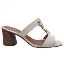 Tamanco Salto Bloco Feminino Dakota Com Detalhe Dourado Y9768
