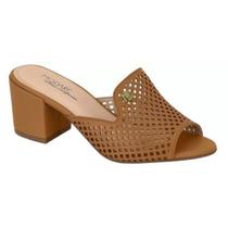 Tamanco Salto Grosso Casual Feminino Modare 7109475 Marrom