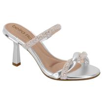 Tamanco Salto Taça Casual Feminino Beira Rio 8545302 Prata Tamanco Salto Taça Casual Feminino Beira Rio 8545302 Prata