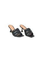 Tamanco sandália feminino mule salto taça fino preto confortável estilo moda - SACOLÃO DOS CALÇADOS