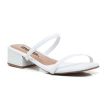 Tamanco Sandália Feminino Salto Grosso Tiras