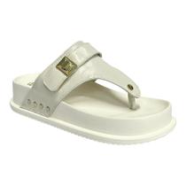 Tamanco Santinelli Papete Dedo Couro 1550-032 Marfim