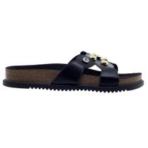 Tamanco Slide Feminino Flat Tratorado Beira Rio 8523.110 Preto