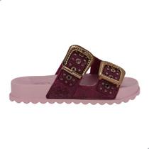 Tamanco Slide Infantil Grendene Kids Barbie Silver Rosa