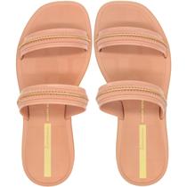 Tamanco Slide Ipanema Glow Slide Tiras Tramadas Friso Metalizado Feminino