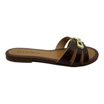 Tamanco tchocco feminino rasteira casual 11201 marrom