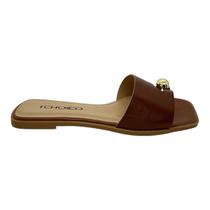 Tamanco tchocco feminino rasteira casual 14805 marrom