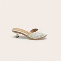 Tamanco Tchocco Salto Baixo Branco Ref - 51401/24