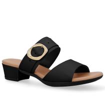 Tamanco usaflex salto bloco couro fivela ref ud12001 feminino Tamanco usaflex salto bloco couro fivela ref ud12001 feminino