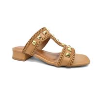 Tamanco Valentina Feminino Salto Baixo 455073 Ambar