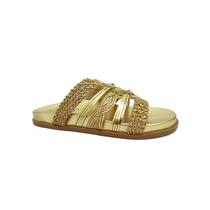 Tamanco Valentina Rasteira 490086 Ouro