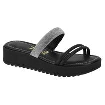 Tamanco Vizzano Anabela Tira Com Strass Feminino Tamanco Vizzano Anabela Tira Com Strass Feminino