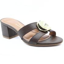 Tamanco Vizzano Detalhe Salto Bloco Feminino - Marrom