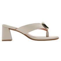 Tamanco Vizzano Feminino Branco Off Salto Bloco Sofisticado Tamanco Vizzano Feminino Branco Off Salto Bloco Sofisticado