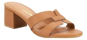 Tamanco Vizzano Feminino Salto Médio Elegante Camel 62911180 Tamanco Vizzano Feminino Salto Médio Elegante Camel 62911180