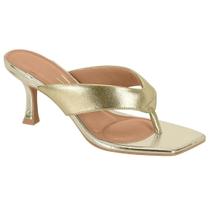 Tamanco Vizzano Salto Baixo Casual Feminino - Dourado Tamanco Vizzano Salto Baixo Casual Feminino - Dourado