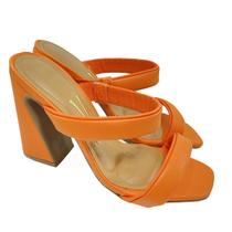 Tamanco Vizzano Tiras Salto Bloco Feminino - Laranja Tamanco Vizzano Tiras Salto Bloco Feminino - Laranja